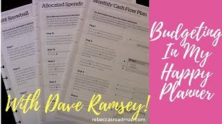 Budgeting in Big Happy Planner with Dave Ramsey [upl. by Ayala]