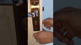 How to install double handle lock door fitting👑🪚 [upl. by Nwahsar]