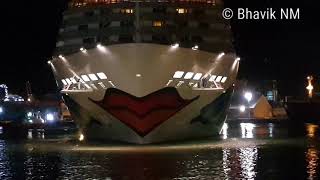 AIDAblu sails into Port Louis Harbour [upl. by Ynnel919]