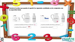 29 RESIDUO EN LA DIVISION DE NUMEROS DECIMALES ENTRE NUMEROS NATURALES [upl. by Dari348]