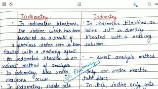 Difference between Iodometry and Iodimetry  Redox Titrations bpharmacynotes sem1 [upl. by Arias932]