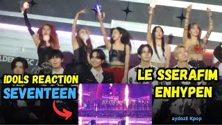 LE SSERAFIM and ENHYPEN Reaction To SEVENTEEN JAKARTA GDA 2024 [upl. by Erwin]