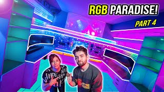 How we TRANSFORMED our GAMING ROOM with RGB Lighting [upl. by Hctub927]