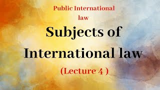 Subjects of International law in Hindi [upl. by Kostman671]