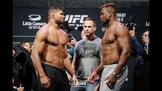 UFC 218 Alistair Overeem vs Francis Ngannou Staredown  MMA Fighting [upl. by Ahsenauj]