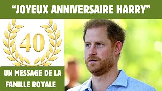 Pour ses 40 ans le prince Harry reçoit un clin dœil inattendu de la famille royale [upl. by Clapp]