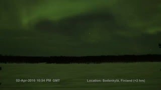 Lapland Northern LightsAurora Borealis TimeLapse April [upl. by Shamrao]