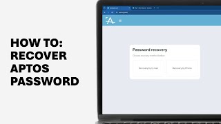 How to Recover Aptos Password [upl. by Carrie]