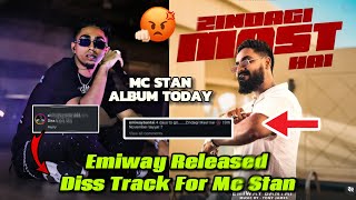 Mc stan Emiway bantai Diss Track For mc stan 😡 Emiway Zindagi mast hai  Mc stan Album Out Soon [upl. by Sheeran]