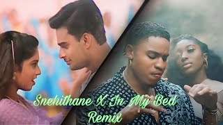 Snehithane X In My Bed Remix Music VideoRemixed By MelodicLoFi [upl. by Atinnor176]