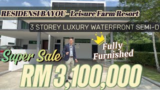 RESIDENSI BAYOU Leisure Farm 3 Storey Waterfront Luxury SEMID Johor Bahru [upl. by Euqinobe]