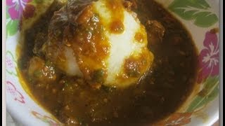 Banku and Okro soup  African Food Recipe [upl. by Botzow]