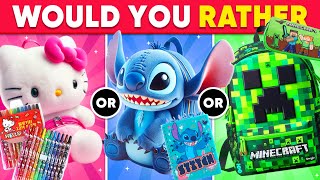 🎒 Would You Rather Choose Your SCHOOL SUPPLIES 📚✏️ Daily Quiz [upl. by Winthrop]