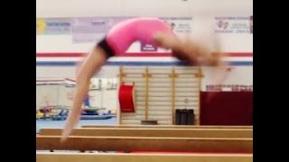 Back Handspring Step Out On Balance Beam Tutorial With Coach Meggin [upl. by Nalrah841]