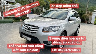 Santafe 2010 slx máy dầu evgt xe đẹp miền chê Giá hơn 400 bao rút hồ sơ Lh 0989751388 [upl. by Gaal805]