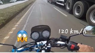 PROBÉ LA VELOCIDAD MÁXIMA DE MI MOTO GTR 200 piloto no recomendada [upl. by Anelak]