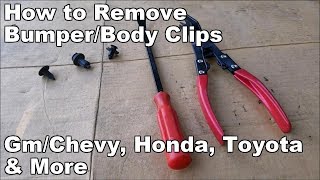 How to Remove Bumper Retaining Clips Removing GMChevy Honda Toyota Auto Body Fasteners [upl. by Sosna]