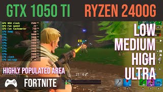 Fortnite GTX 1050 Ti Ryzen 5 2400g  low  medium  high  ultra [upl. by Dianuj726]