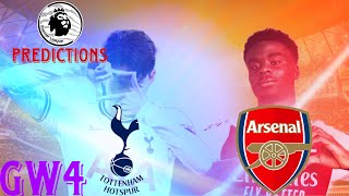 We are set for a BLOCKBUSTER North London Derby Premier League Gameweek 4 Predictions [upl. by Ingaberg]