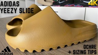 Adidas Yeezy Slide Ochre On Feet Review And Sizing tips [upl. by Mont]