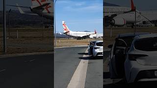 Virgin Airlines Boeing 737 arrives at Canberra airport [upl. by Atoel406]