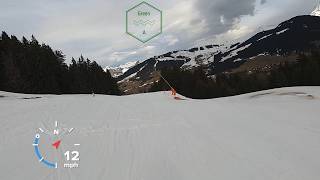 HOW STEEP IS BLACK RUN Super Megeve at MEGEVE ski resort  GoPro HD POV Skiing  Feb 2024 [upl. by Elyag]