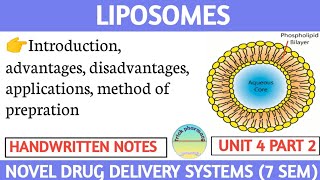 Liposomes drug delivery systems  NDDS  7 semester [upl. by Mallina260]