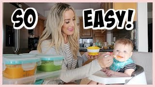 HOW I MAKE MY OWN BABY FOOD  HOMEMADE BABY PUREES  OLIVIA ZAPO [upl. by Anialeh546]