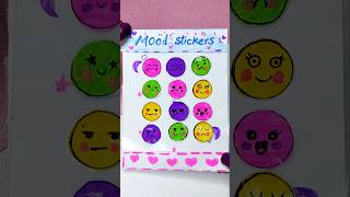 how to make stickers at home  diy emoji stickers  fati craft world [upl. by Ylam451]