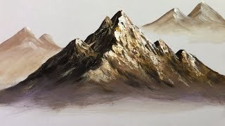 Paint Mountains With Acrylic Paints  lesson 1 [upl. by Francesca]