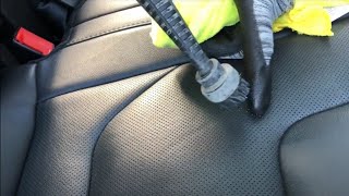 How to Steam Clean Perforated Leather Seats in a Vehicle [upl. by Gilli378]