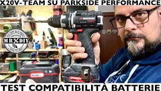 Avvitatore Parkside Performance Brushless lidl X20V TEAM Compatibilità batteria PABSP 20Li A1 b2 [upl. by Akenet]