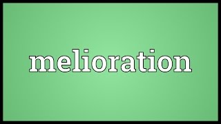 Melioration Meaning [upl. by Otila]