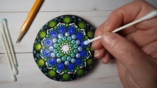 EASY Dot Art Mandala Stone Painting Using ONLY a Qtip amp Pencil FULL TUTORIAL How To  Lydia May [upl. by Fania]