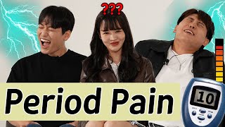 BOYS VS GIRLS Tries Period Pain Simulator For The First Time l Korean Japanese Chinese [upl. by Rama306]