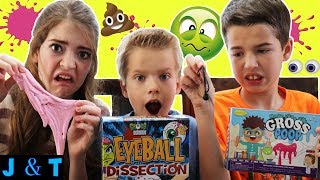 Making Slime and EYEBALL DISSECTION Kits for Kids  Gross Science  Jake and Ty [upl. by Freiman]