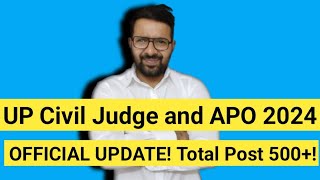 Good News UP Civil Judge and APO Exam 2024  Official Update [upl. by Acinnej292]