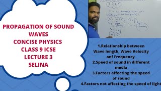 Propagation of sound waves class 9 icse concise physics Selina  sound class 9 icse  Physics [upl. by Eeladnerb]