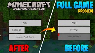 How To Fix quotUnlock Full Gamequot Problem In Minecraft 2024 [upl. by Legir]