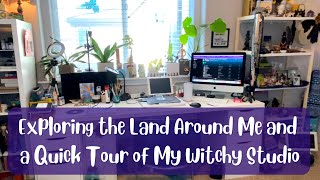 In This Vloggy Witchy Studio Tour I Visit Local Lands amp Show You Whats On My Bookshelf [upl. by Derk237]