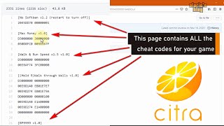 How to find Correct Cheat CODES for CITRA3DS games [upl. by Ellohcin]