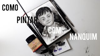 AGUADA DE NANQUIM E DICAS DE COMO UTILIZAR A TINTA [upl. by Ttam762]