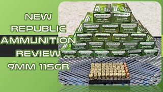 New Republic 115gr 9mm Ammo Review How good is it Velocity and Recoil Analysis [upl. by Lledualc]