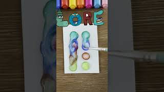 Satisfying Alphabetore art  colors alphabetlore colortheory funart tiktokart shortsvideos [upl. by Nerrej]