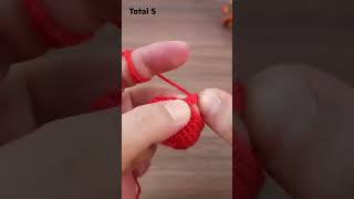 How to Crochet Mini Hat Key Chain crochet shortsvideo knitting tutorial [upl. by Azeel]