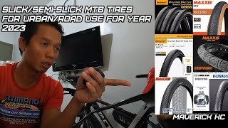 Mga Available na SlickSemiSlick Tires for MTB na pang ROAD USE for Year 2023 sa Lazada amp Shopee [upl. by My411]