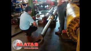 Ship crane hydraulic cylinder testing [upl. by Lorianne]