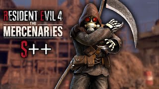 Resident Evil 4 Remake  HUNK Grim Reaper Outfit Mod Mercernaries Island S Rank [upl. by Ragnar]