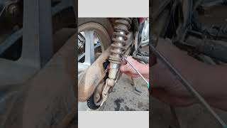 Motorcycle shock absorber soft and hard adjustment process [upl. by Papagena]