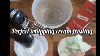 Perfect whipping cream  Nondairy Tropolite whipping cream frosting and adding the flavour [upl. by Odidnac]